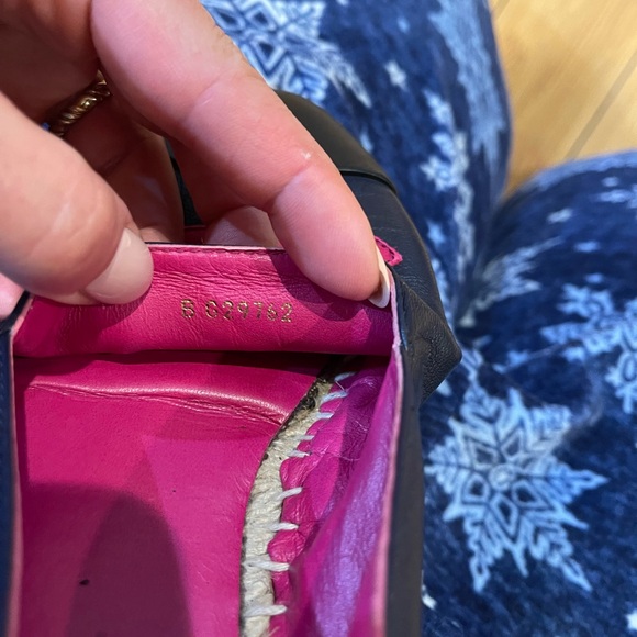 100% Authentic Chanel Women's size 38 / 8 Navy Espadrilles- with Box - Picture 6 of 7